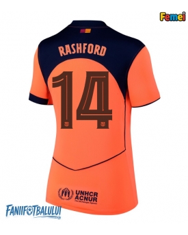 Barcelona Marcus Rashford #14 Tricou Fotbal Replică 2025-26 Femei Treilea